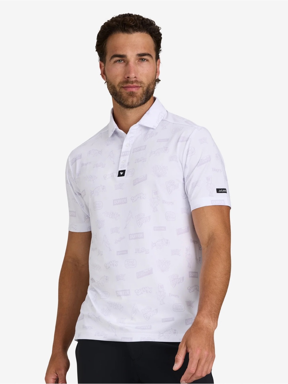 Bad Birdie Duffers Delight - Thistle Core Performance Mens Sz L Golf Polo
